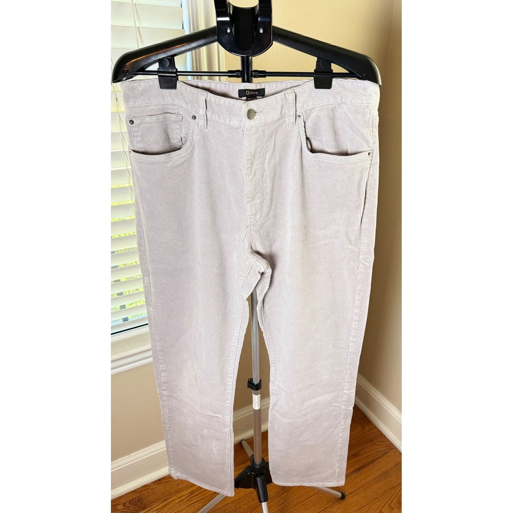 Quince Mens Organic Stretch Corduroy 5-Pocket Pants Granite Grey 36x32 LB111804 - Picture 2 of 6